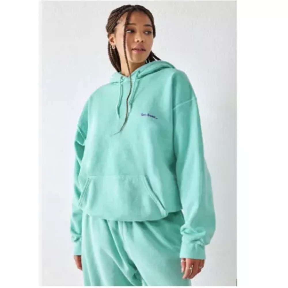 Iets Frans Urban Outfitters Mint Green Hoodie Size Small - Picture 1 of 6